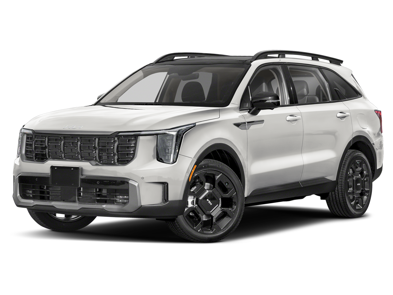 2026 Kia Sorento X-Line SX in Glacial White Pearl — front three-quarter view