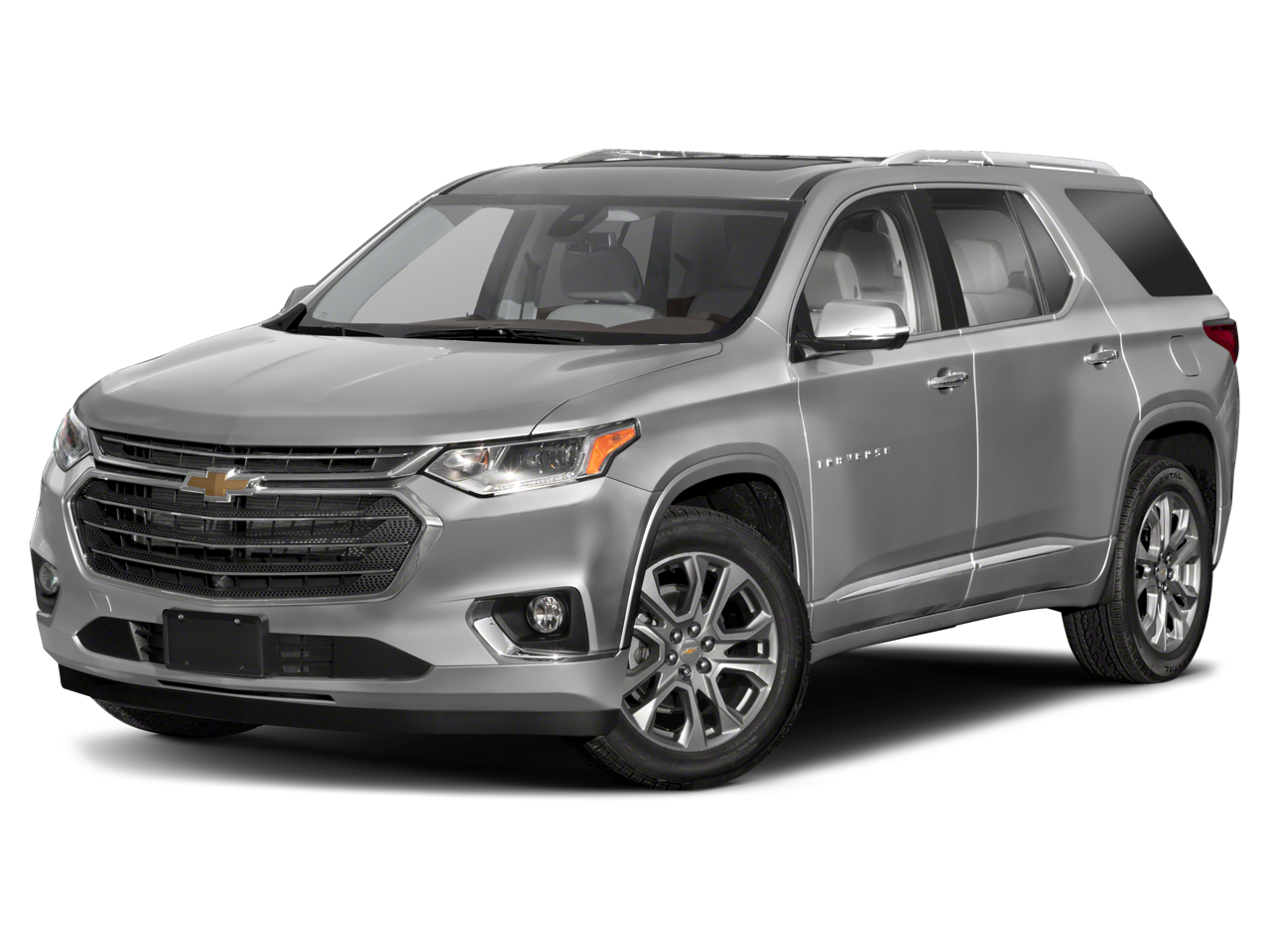 2019 Chevrolet Traverse Premier in Iridescent Pearl Tricoat — front three-quarter view